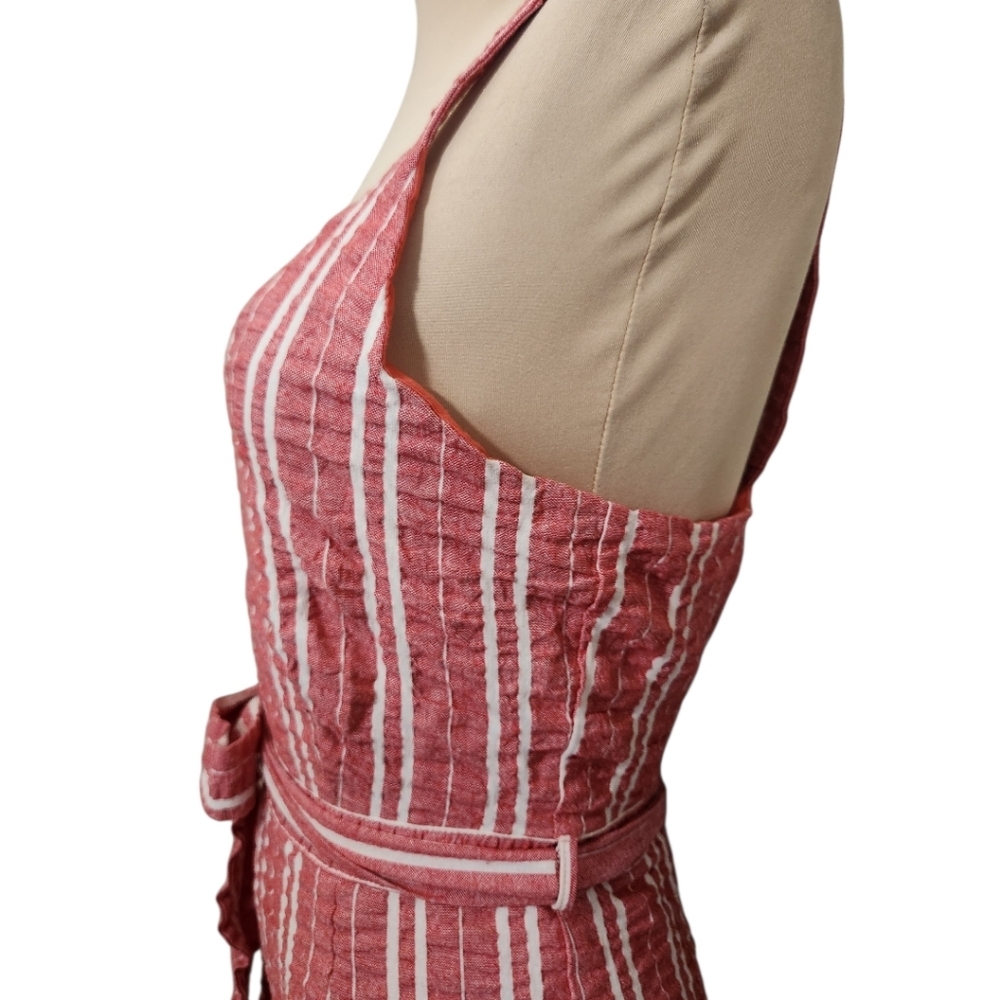 LOST + WANDER x ANTHROPOLOGIE "Robin" Striped Seersucker Wide Jumpsuit - Size M - Picture 8 of 16